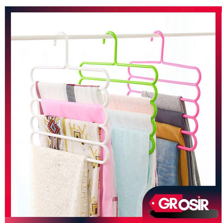 Jual Grosir H804 Hanger Hijab 5 in 1 / Hanger Jilbab / Hanger Baju