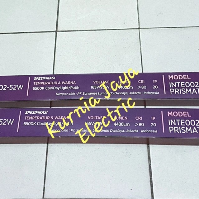 Jual Lampu INLITE Kap Tube LED T8 52W INTE002 120CM Intergrated 2 Model ...