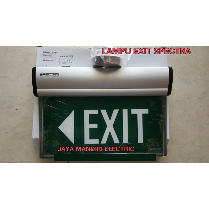 Jual LAMPU EXIT EMERGENCY SPECTRA | Shopee Indonesia