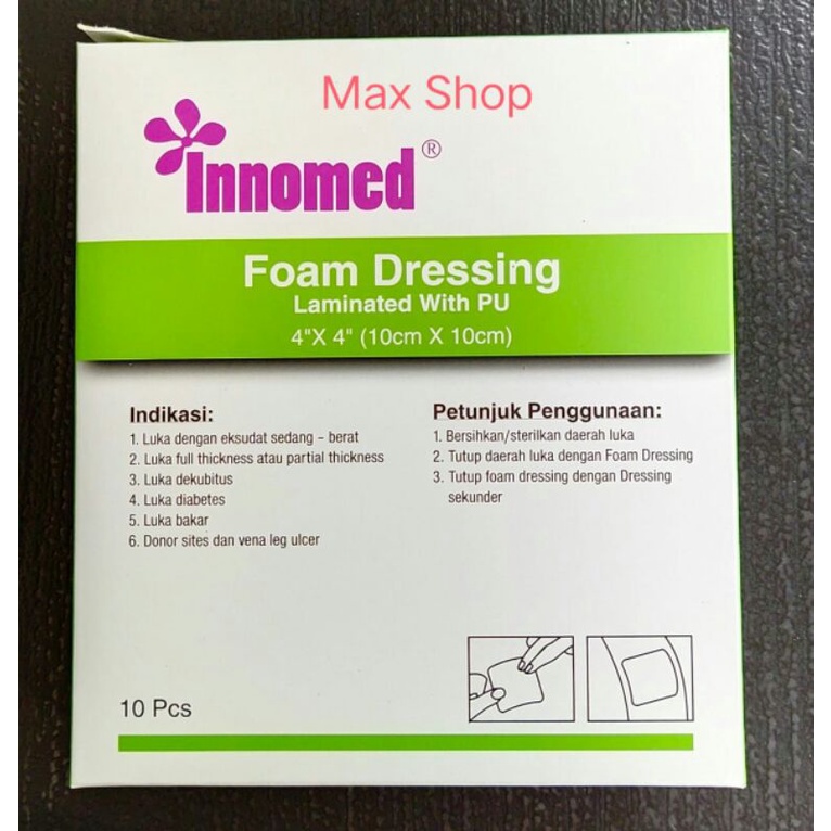 Jual Foam Dressing Innomed 10 cm X 10 cm (1 box) | Shopee Indonesia