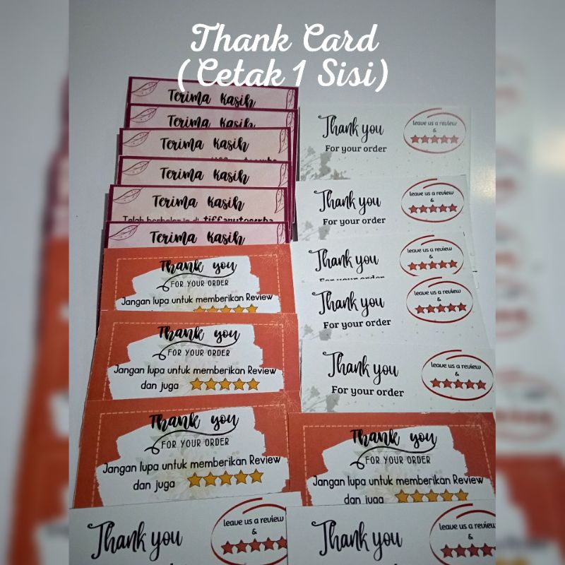 Jual Kartu Ucapan / Thank You Card / Sticker Ucapan | Shopee Indonesia