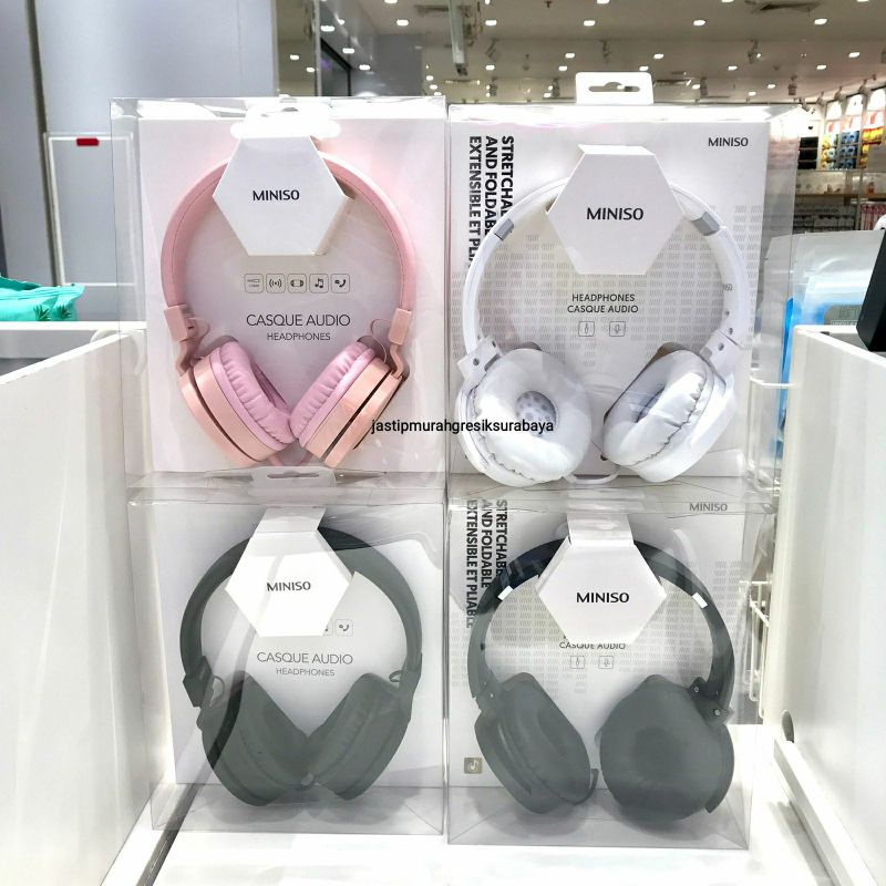Jual FOLDABLE HEADPHONE MINISO CASQUE AUDIO HEADPHONE HEADPHONES MINISO