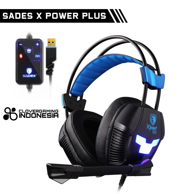 Jual Sades Gaming Headset LOCUST PLUS RGB - Black || Headphone Locust+ ...