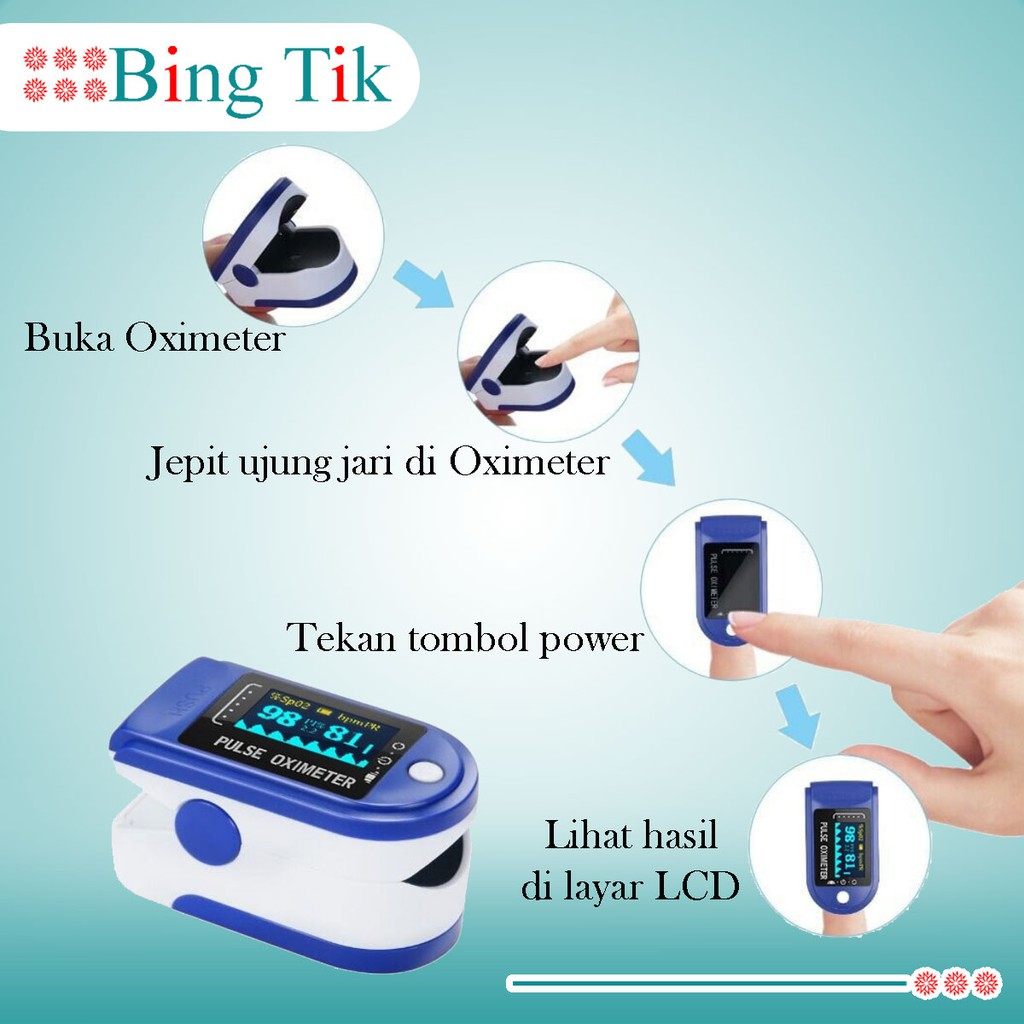 Jual Oxymeter Fingertip Pulse Alat Ukur Kadar Oksigen Detak Jantung Shopee Indonesia