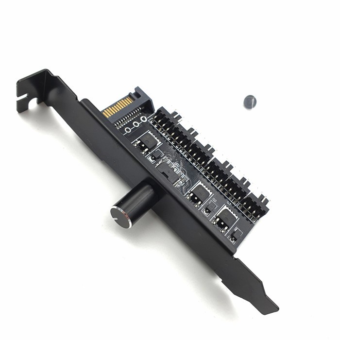 Jual Splitter fan 4 pin pwm 6 way with sata slot pci 4 pin fan case ...