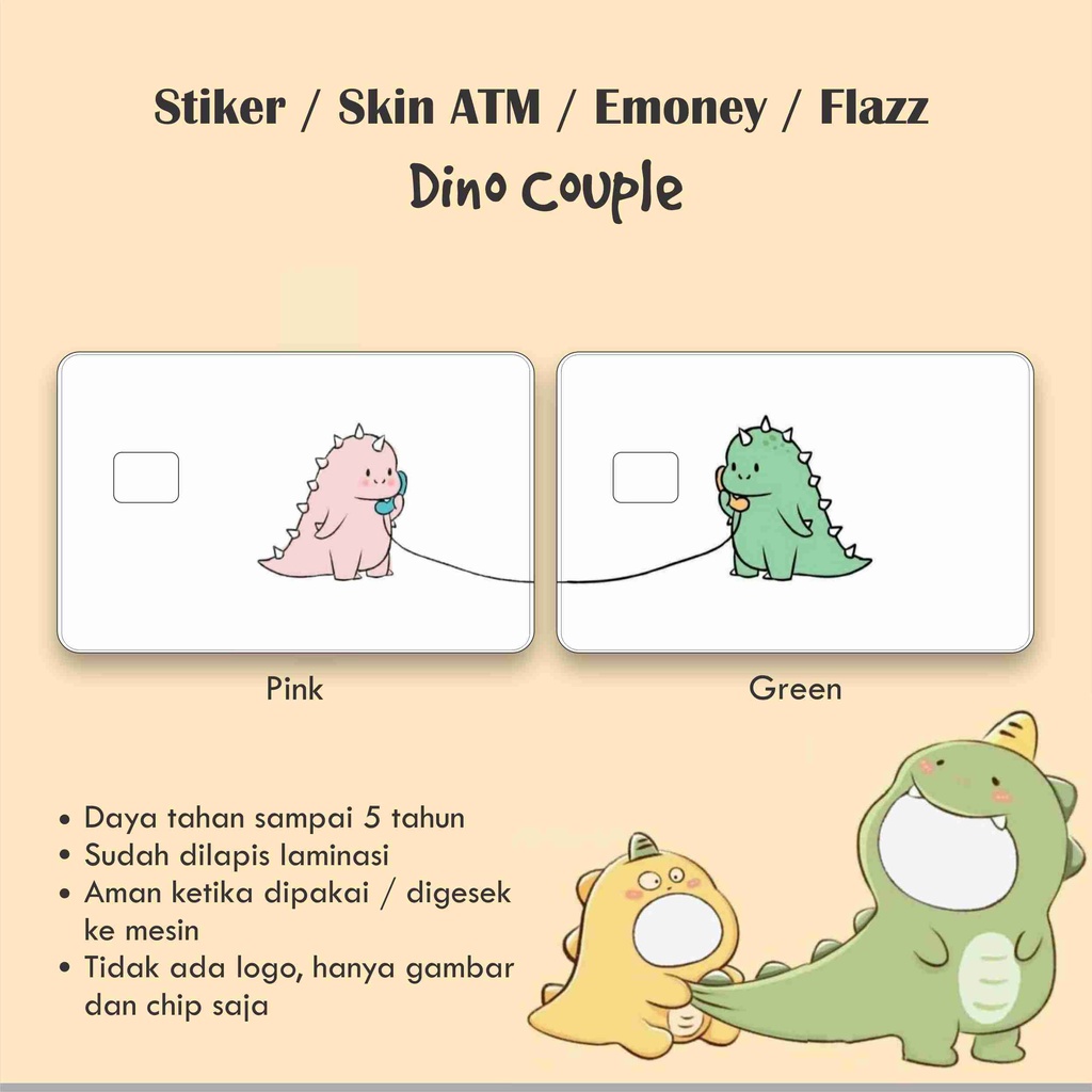 Jual Stiker ATM / Flazz / Emoney / Garskin / Skin Kartu Dino Couple ...