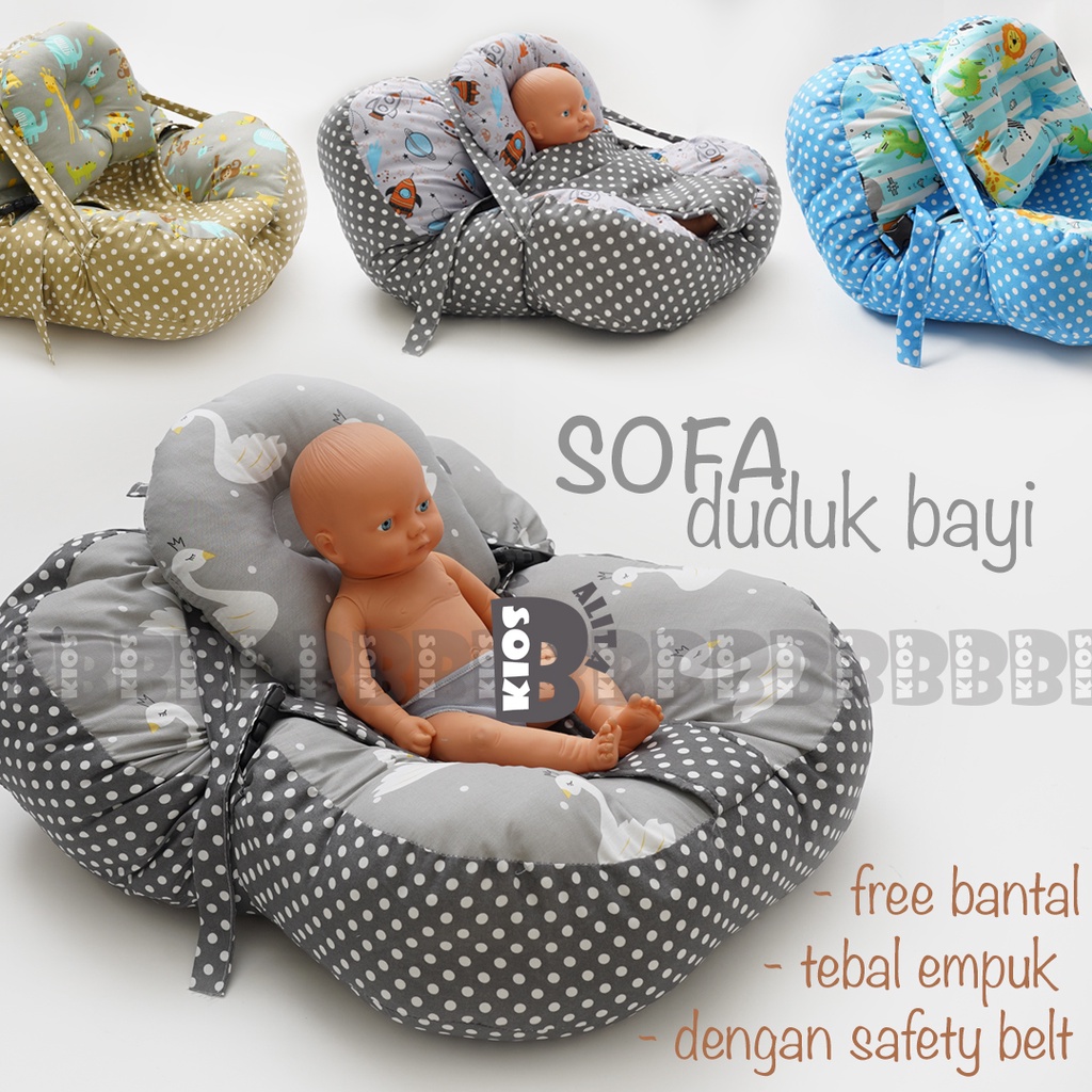 Jual Sofa Bayi Jumbo Dengan Sabuk Pengaman Gesper Multifungsi Bisa