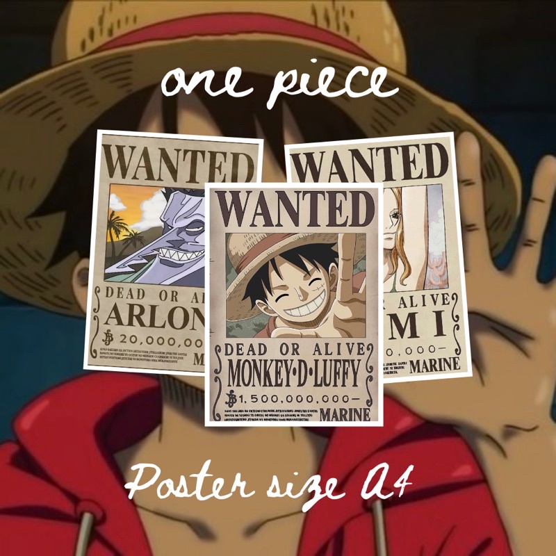 Jual ONE PIECE WANTED POSTER A4 | Shopee Indonesia