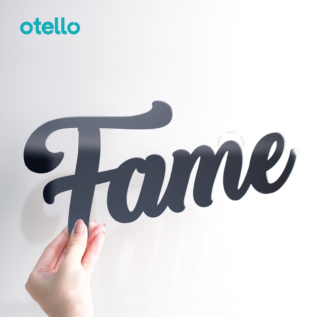 Jual Custom Tulisan Acrylic Backdrop Sign Nama Akrilik Mirror 2 Layer