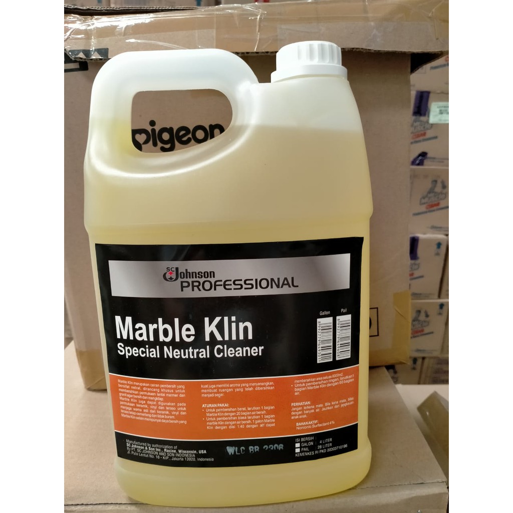 Jual Marble Klin Special Neutral Cleaner 4 L Jhonson | Shopee Indonesia