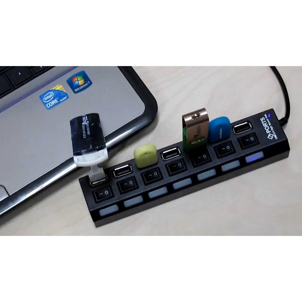 Jual USB HUB 7 PORT SAKLAR | Shopee Indonesia