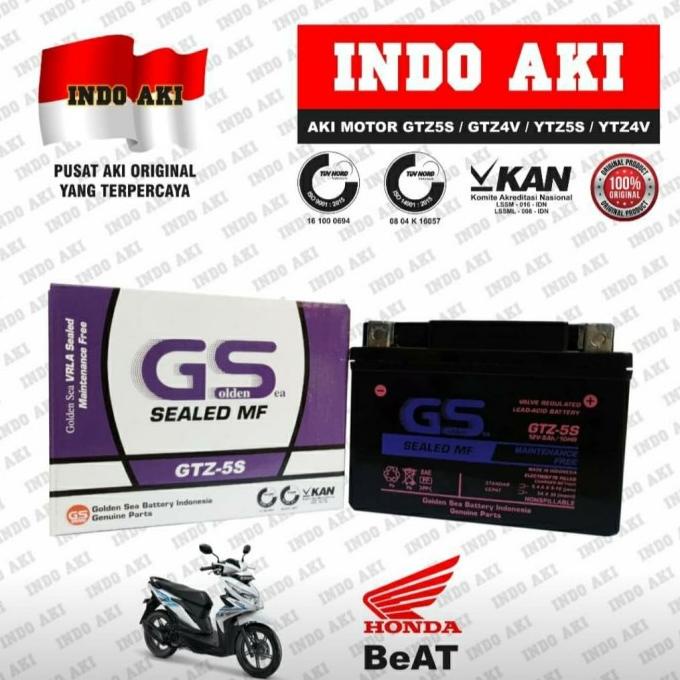 Jual [COD] Aki Motor Honda Beat FI CW CBS CARBU KARBU GTZ5 GTZ5S GTZ 5S