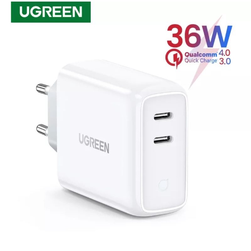 Jual Ugreen 36w Pd Qc For Iphone And Android Fast Charger Dual Port Usb C Shopee Indonesia