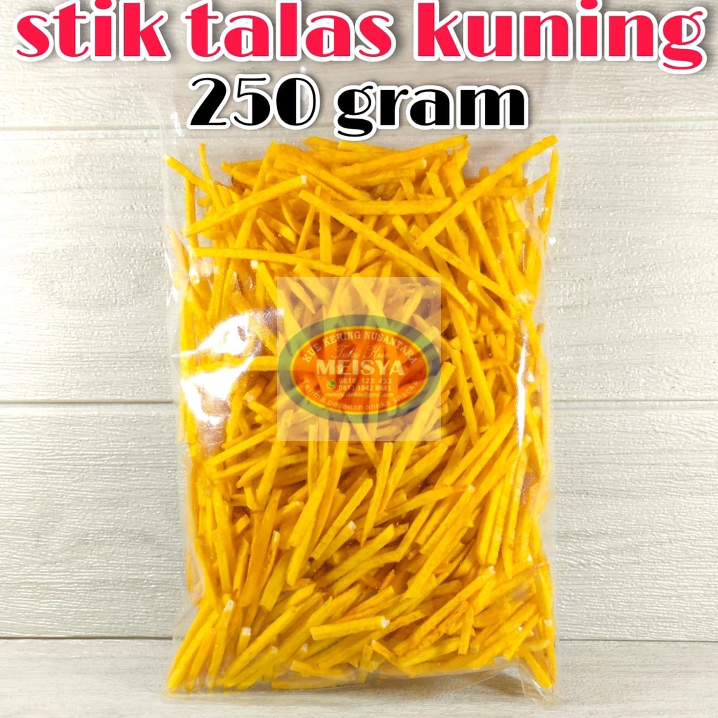 Jual Stik Talas Kuning 250gr Keripik Talas Bogor Kuning Kunyit