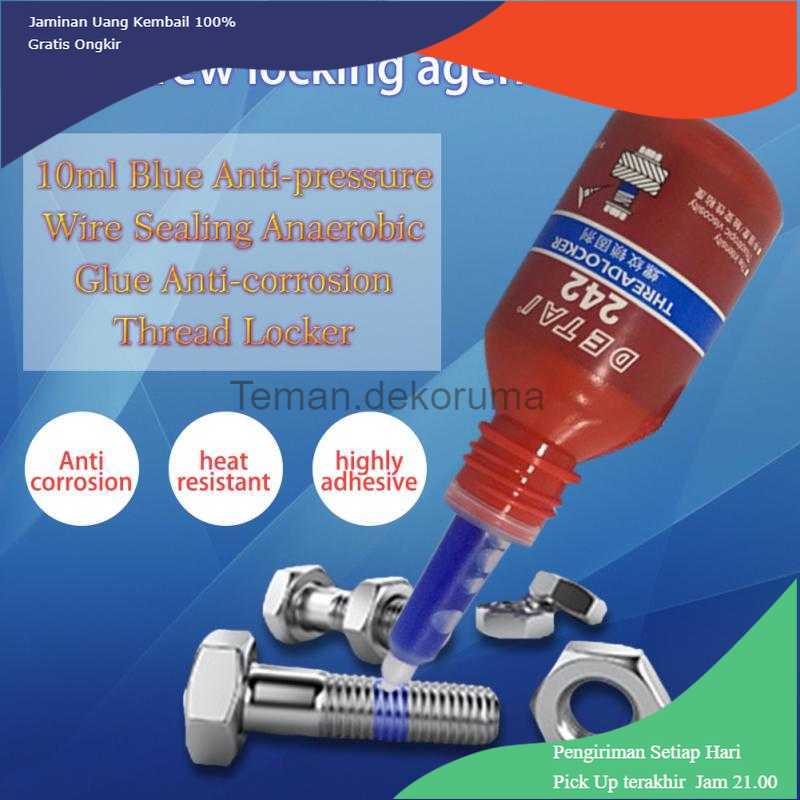 Jual TDAD1 DETAI Cairan Liquid Threadlocker Blue Anaerobic Sealant Glue 10ml 242 Shopee Indonesia