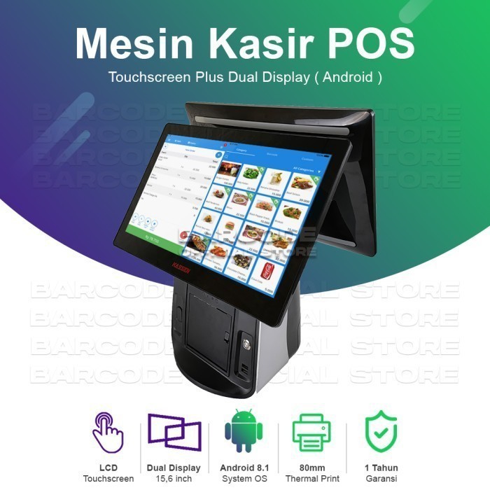 Jual Mesin Kasir All In One Touch Screen Android Pos Doble Display