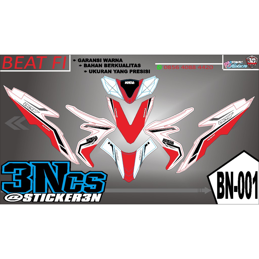 Jual Decal Honda Beat New Decal Honda Beat Street Decal Honda Beat Sporty Fullbodi Bisa Rubah