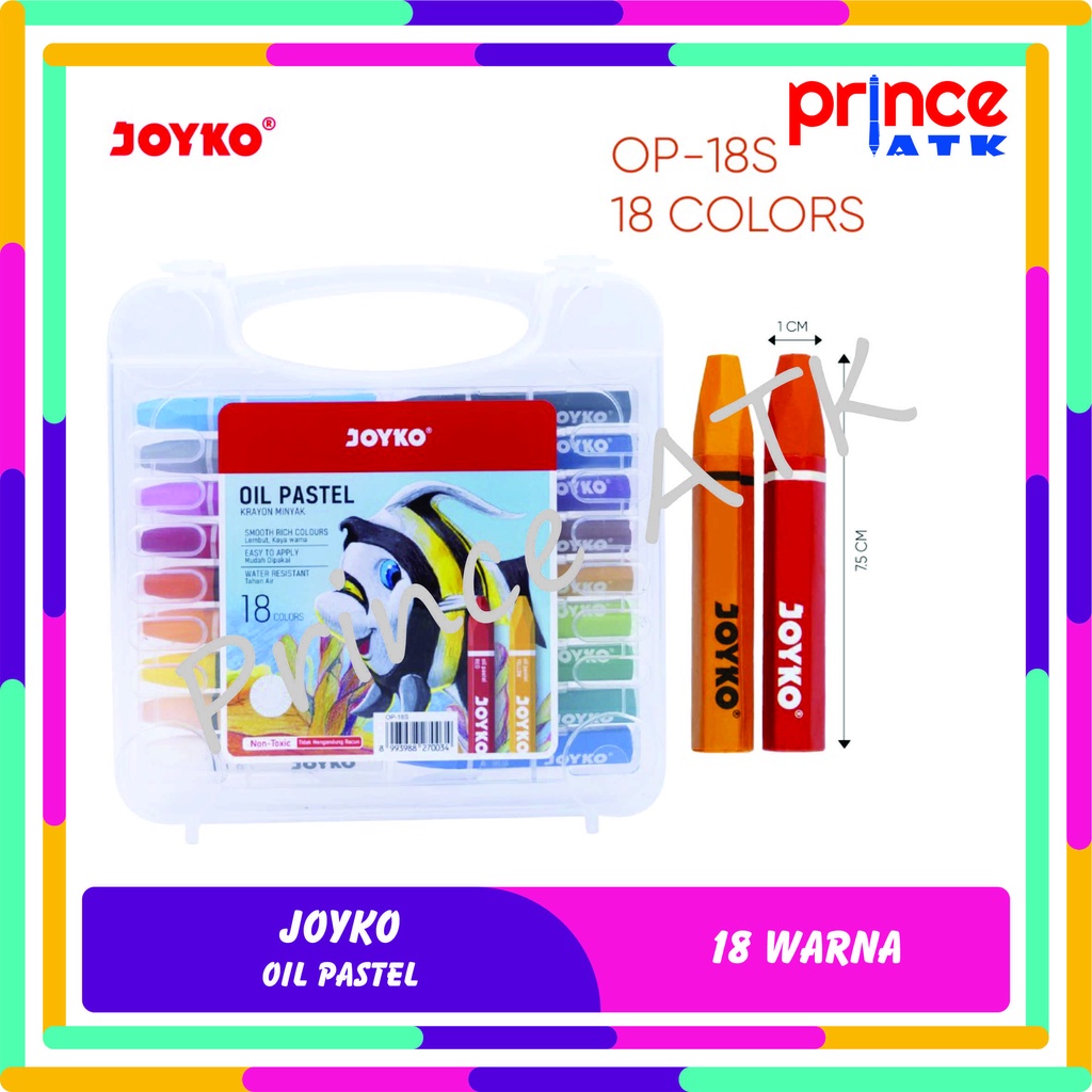 Jual JOYKO OIL PASTEL / CRAYON JOYKO 18 WARNA Shopee Indonesia