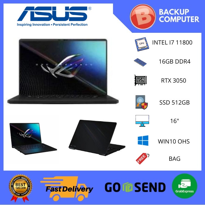 Jual ASUS ROG ZEPHYRUS M16 GU603HE I7R5G6TO I7 11800 16GB 512SSD ...