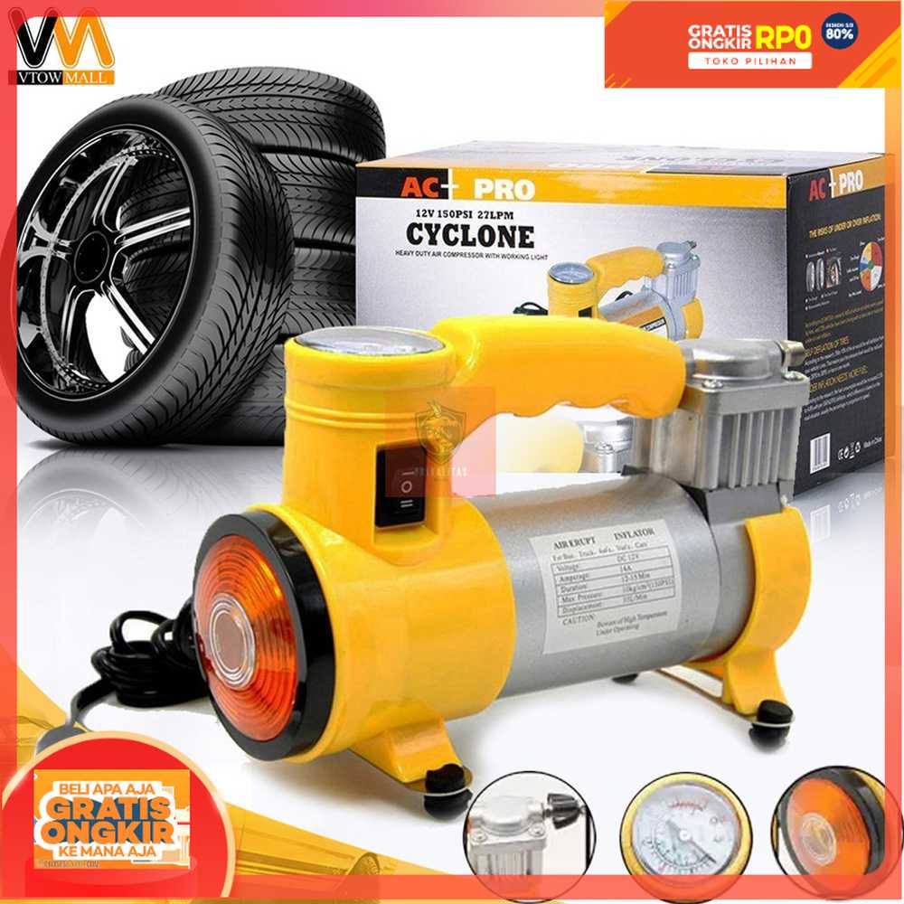 Jual PORTABLE CYCLONE AIR COMPRESSOR POMPA ANGIN 150 PSI | Shopee Indonesia