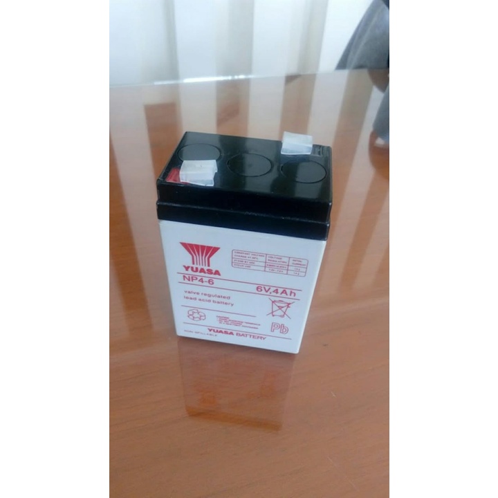 Jual Battery / VRLA / Aki Kering / Baterai / Yuasa NP 4-6 ( 4Ah 6 Volt ...