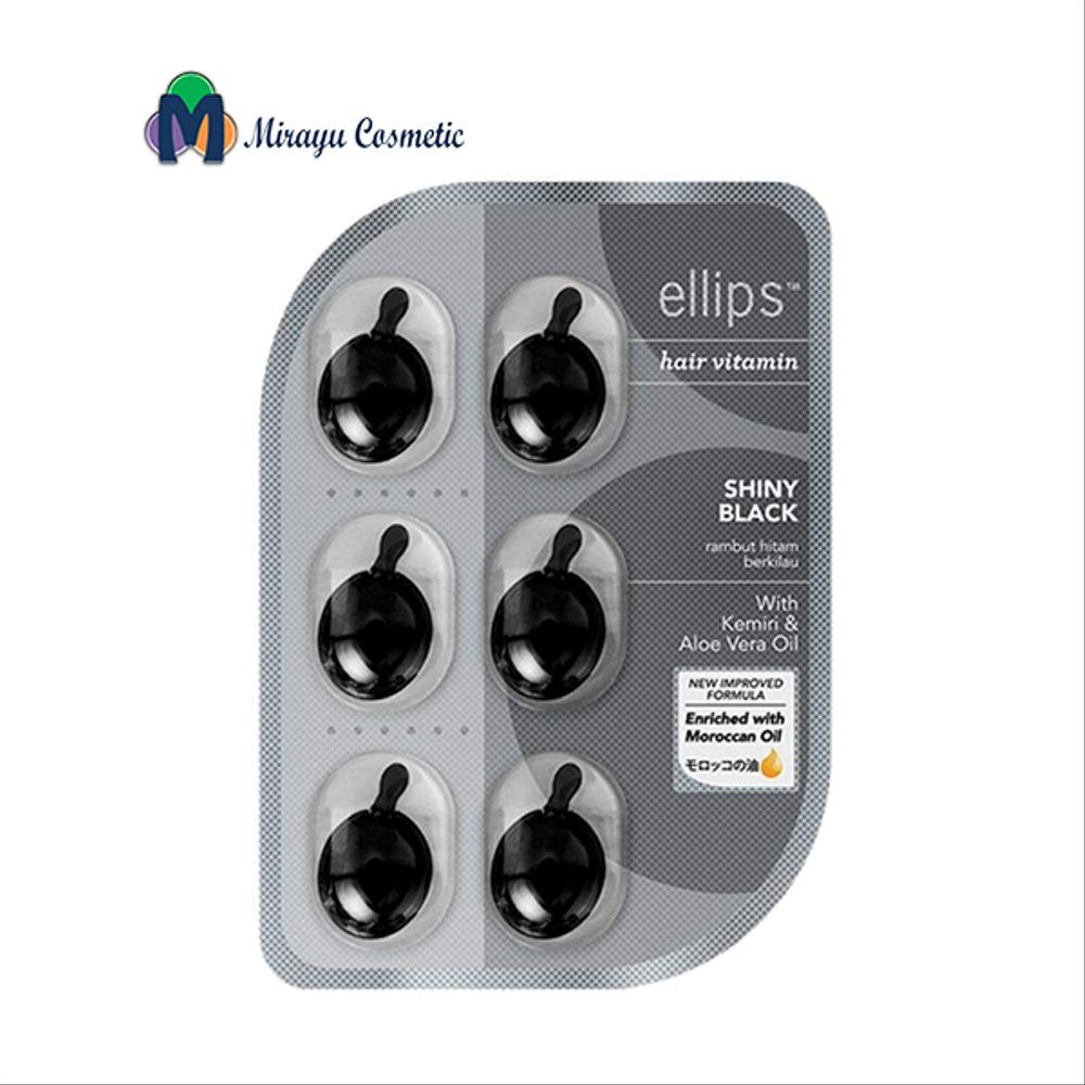 Jual Ellips Hair Vitamin Shiny Black Sachet | Shopee Indonesia