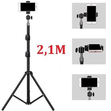 Tripod Handphone Camera Besi Kokoh Max 2.1 Meter Selfie Vlog Kaki Stabilizer Potrai Lanscape