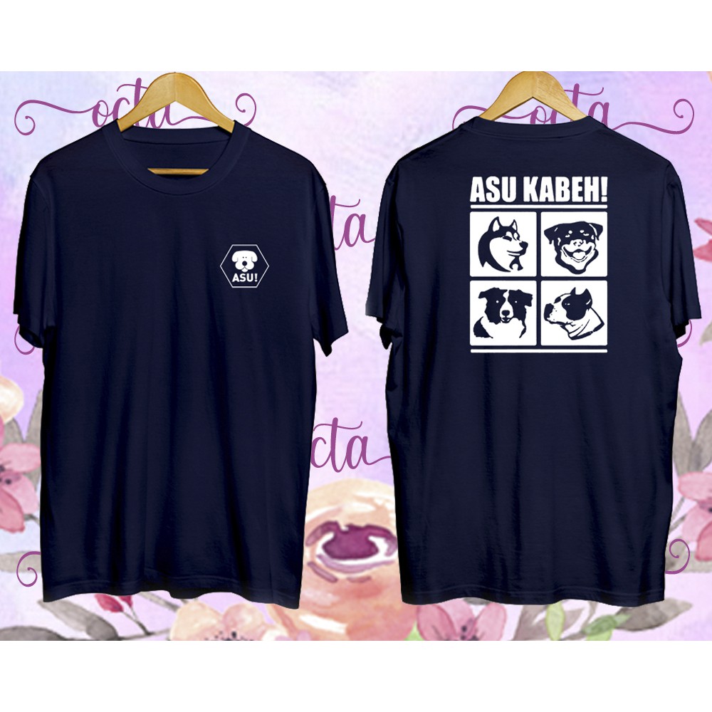 Jual Kaos Tshirt Baju Combed S Distro Asu Kabeh Kaos Custom Pria