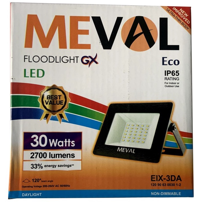 Jual Lampu Sorot LED Floodlight 30W GX Cahaya Putih/Daylight - MEVAL ...