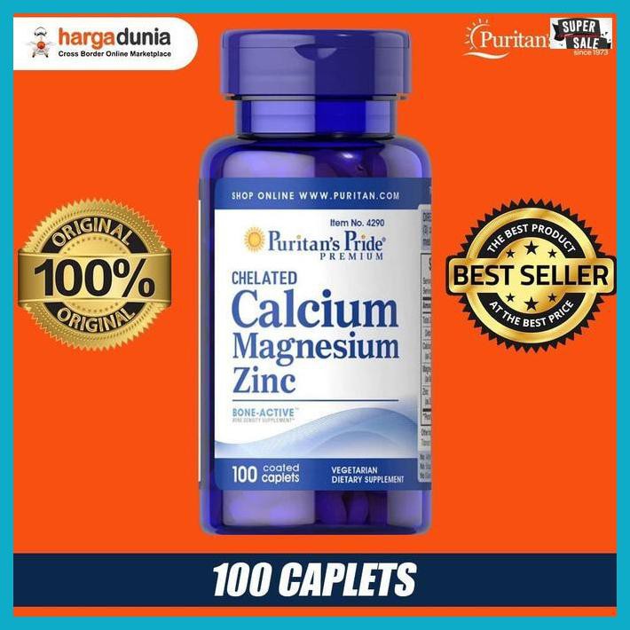 Jual Ciumcal Puritans Pride Chelated Calcium Magnesium Zinc 100 Caplets Kesehatan Shopee 3622