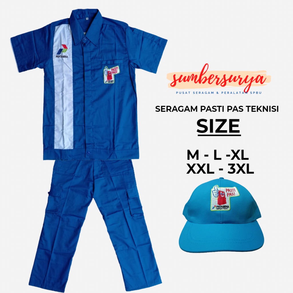 Jual Seragam Teknisi Topi Spbu Baju Pertamina Teknisi Shopee