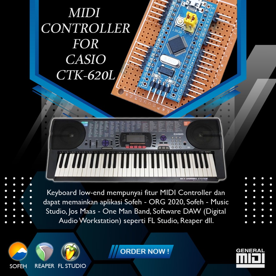 Jual Modul MIDI Controller Casio CTK 620L Shopee Indonesia
