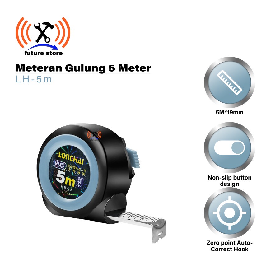 Jual Meteran Roll - Measuring Tape - Meteran Gulung - Alat Ukur 5M ...