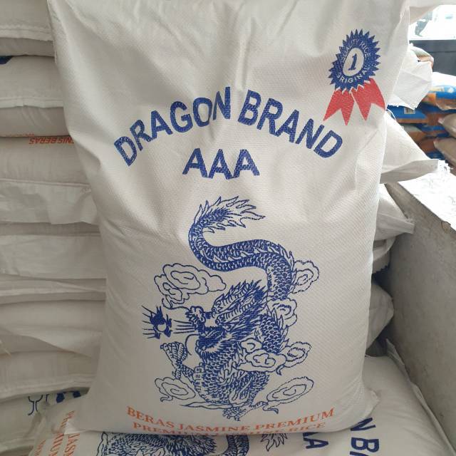 Jual Beras Jasmine Kg Jasmine Rice Premium Grade Aaa Merk Dragon Biru Repack Shopee Indonesia