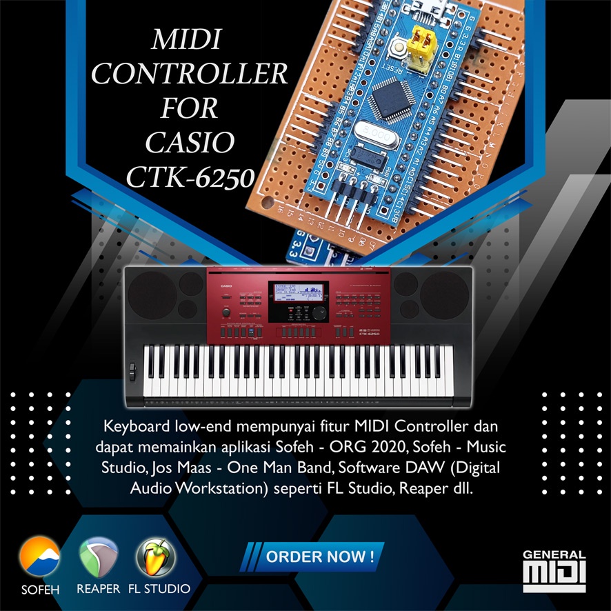 Jual Modul MIDI Controller Casio CTK6250 Shopee Indonesia