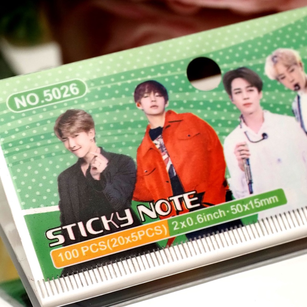 Jual Sticky Note BTS ISI 100 Pcs Karakter Foto BTS Korea Kpop Penanda ...