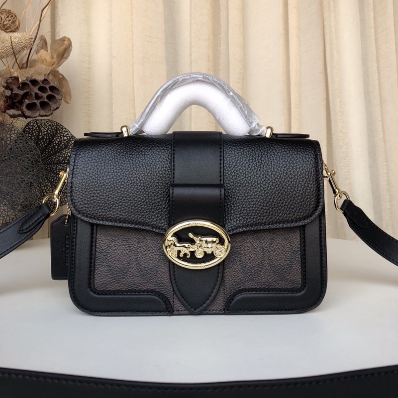 Jual Coach Top Handle Mahogany in Signature Canvas Shoulder Bag