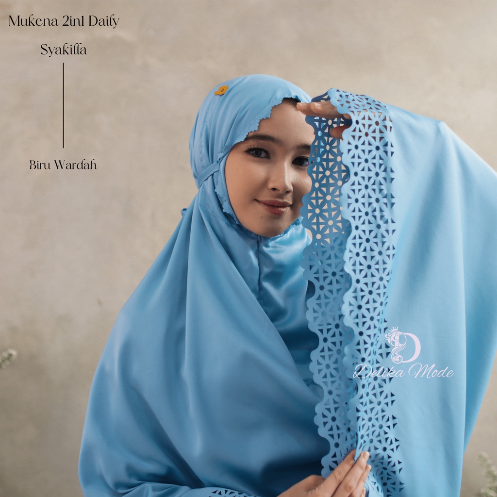 Jual Delikamode Mukena Dewasa 2in1 Silky Daily Syahnaz Laser Cut Bros