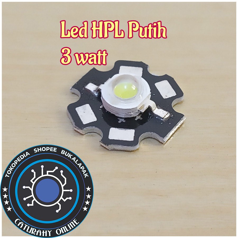 Jual led hpl 3 watt putih include heatsink lampu 3 w 3w white | Shopee ...