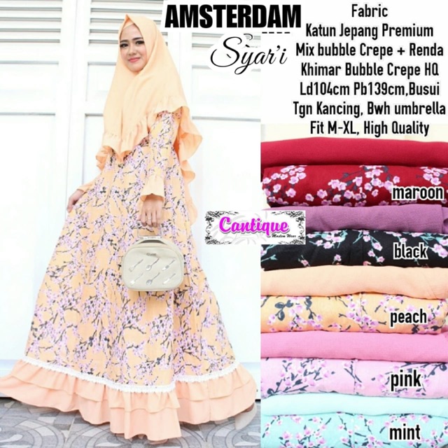 Jual Amsterdam Syarii (peach) | Shopee Indonesia