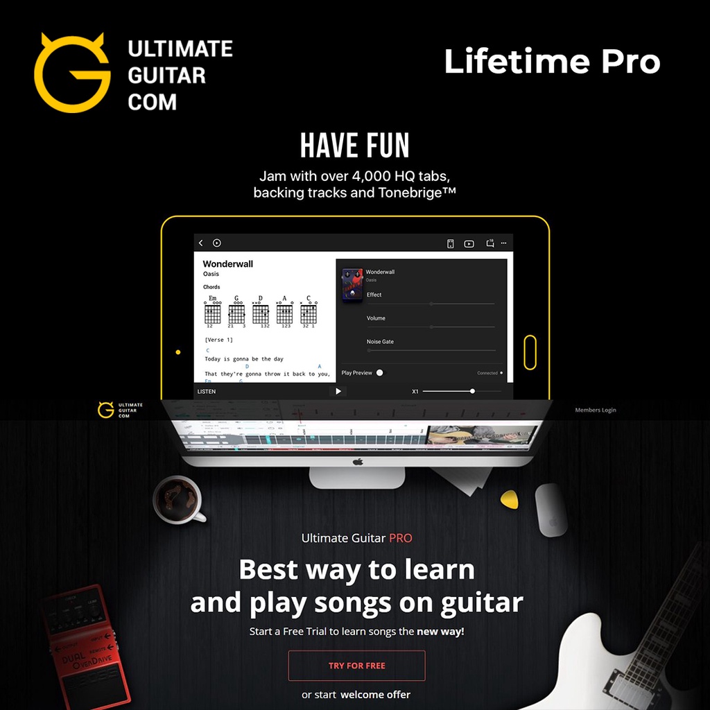 Jual Ultimate Guitar Pro Original Lifetime (Sharing Akun Bisa di PC dan