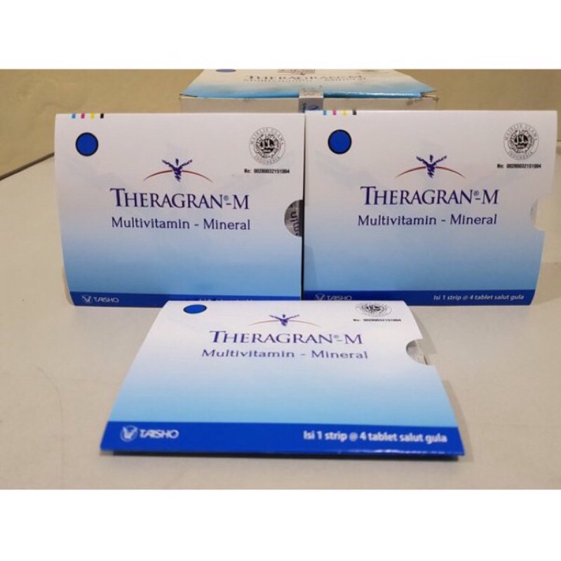 Jual Theragran M Multivitamin And Mineral 1 Strip Isi 4 Tablet Shopee Indonesia