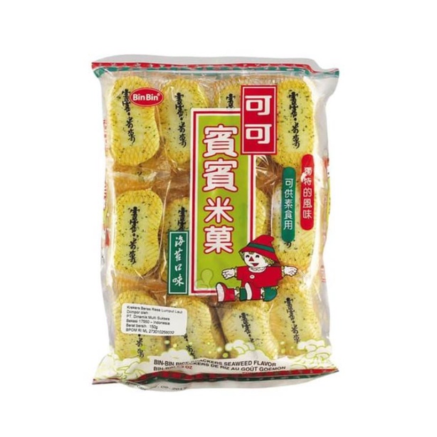 Jual Bin Bin Biskuit Rice Crackers Rasa Seaweed 150 Gr Shopee Indonesia