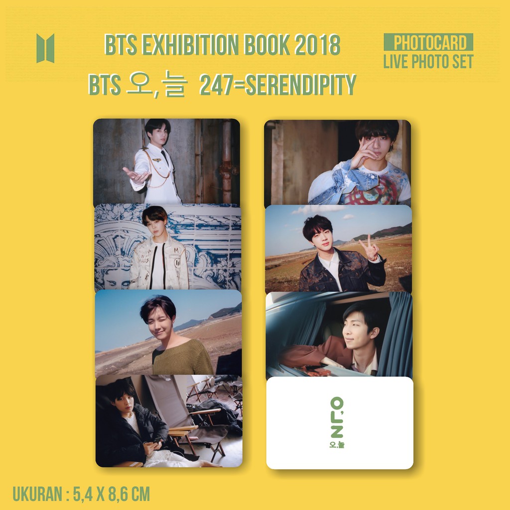[Photocard] BTS Exhibition Book 2018 (BTS 오,늘 247=serendipity) Live Photo  Set - Unofficial