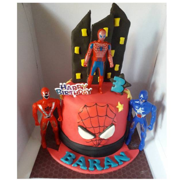Jual Kue Ulang Tahun Spiderman / Cake Ultah Spiderman | Shopee Indonesia