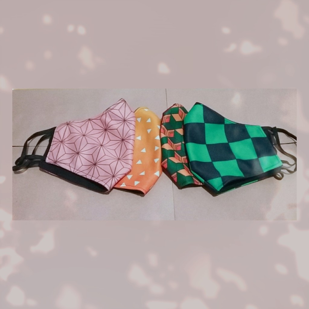 Jual Masker Kain Motif Haori Kimetsu no Yaiba Demon Slayer Mask (2ply ...