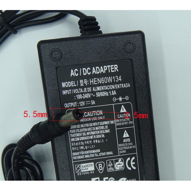 Jual ADAPTOR DC 12V 5A POWER SUPPLY 12VDC 12 VDC 5 AMPERE | Shopee ...