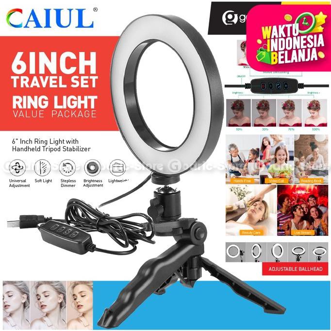 Jual Ring Light 16CM with Mini Grip Tripod Lampu Beauty MultiColor ...
