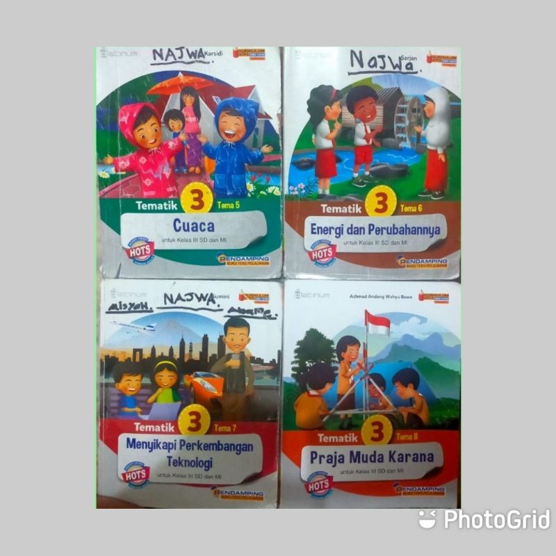 Jual BUKU TEKS PELAJARAN TEMATIK KELAS 3 SD DAN MI TEMA 5.6.7.8 ...