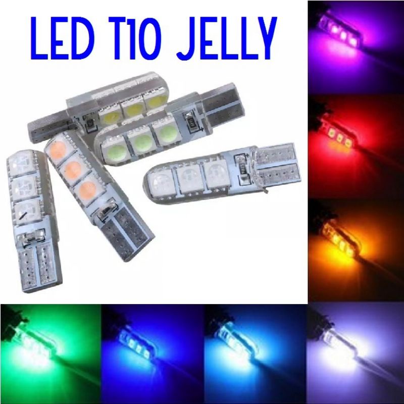 Jual lampu led T10 jelly sein, kota, senja, plat motor mobil strobo dan ...